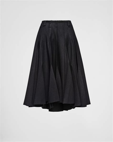 prada skirts on sale|prada black pleated skirt.